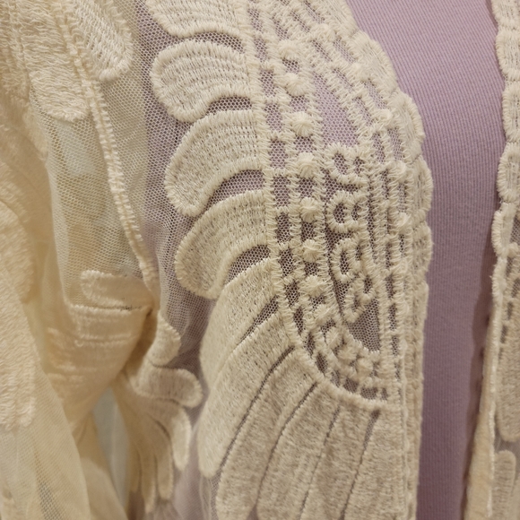 Lace open front kimono - Picture 3 of 6